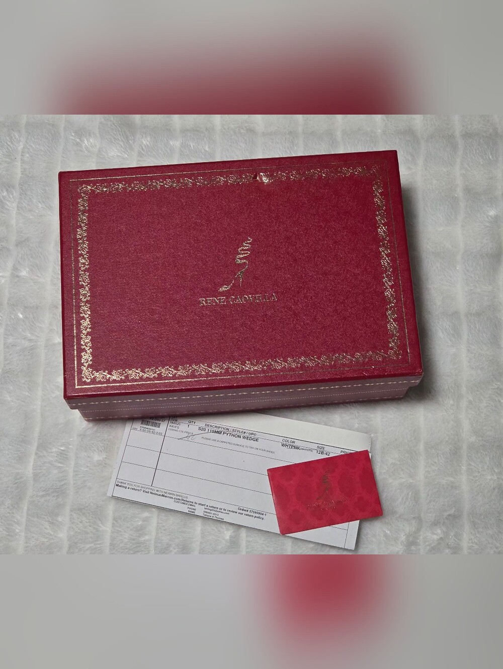 Rene Caovilla Empty Shoe Box-11.4"Wx7.75"Hx4"D